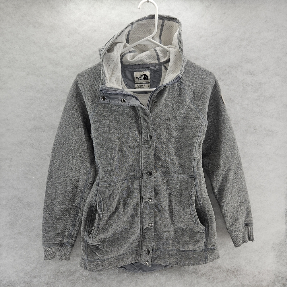The North Face Jacket Womens Small Heathered Grey Lightweight NF0A3G4 8 EUC
